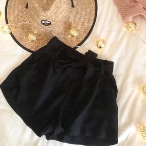 Black paper bag  shorts